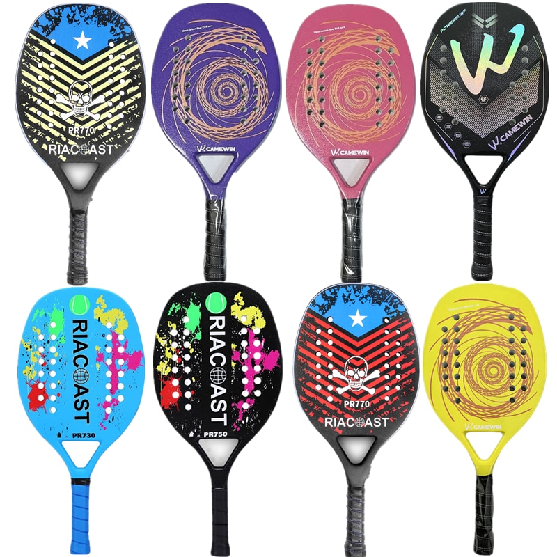 (스팟) 신제품 탄소 섬유 Raquete 비치 테니스 프로 라켓 Padel 아웃도어 스포츠 EVA 소프트 남녀 공용, 가방 포함